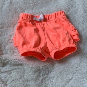 Neon orange shorts